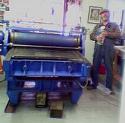 Big Blue ... The Wagner flatbed proof press